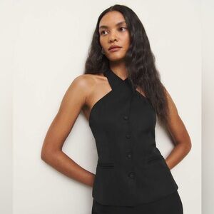 Reformation Tate Top Black - Size 2